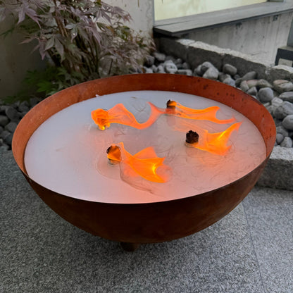 Schwabenfire XXL Outdoorkerze mit Dauerdocht in Edelrost Metallschale kerzendeko Geburtstagsgeschenk für Frauen große Outdoor