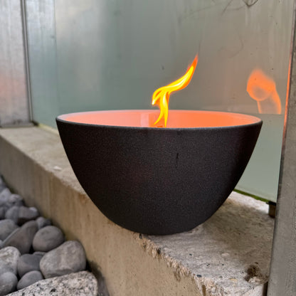 Schwabenfire Terrakotta Outdoorkerze Anthrazit – Elegante Dauerdocht Gartenkerze, Ideal als Frauengeschenk, Ø 23 cm große outdoor kerzen