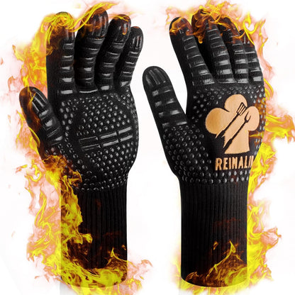 Grillhandschuhe Hitzebeständig bis 800 Grad Grill Zubehör