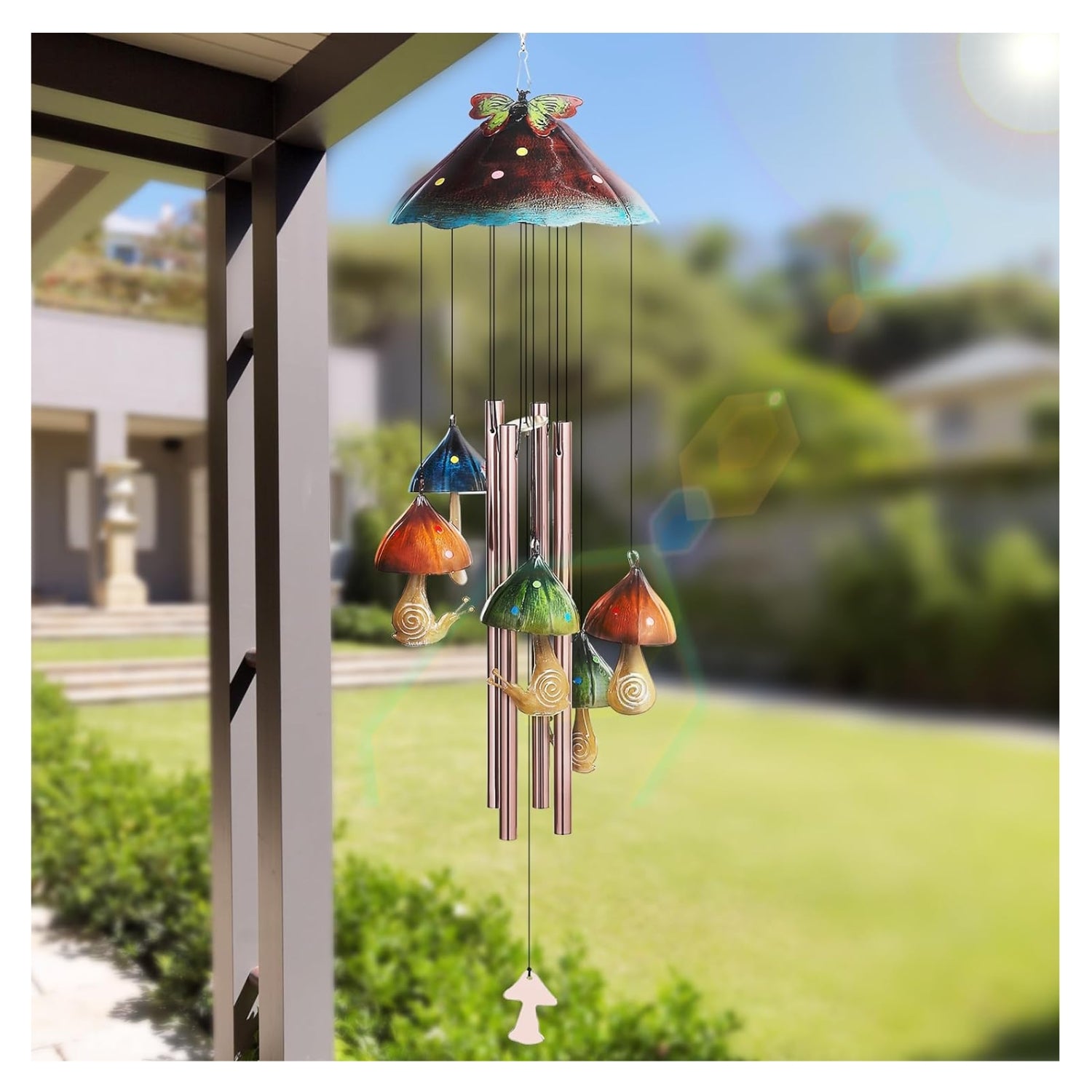 Pilz Garten Windspiel Klare Töne Deko