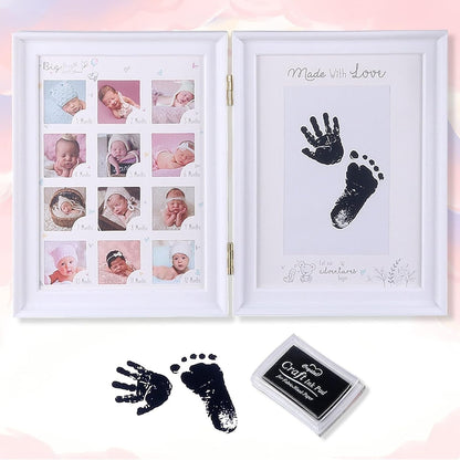 Hand Fuß Abdruck Baby Fotoalbum Weiß