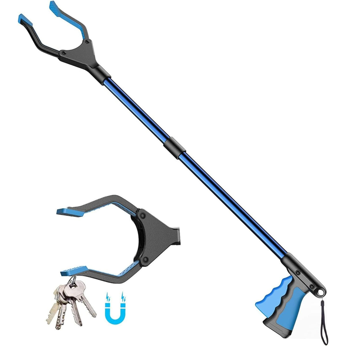 Greifzange für Senioren Greifer Zange Teleskop 81cm Faltbar