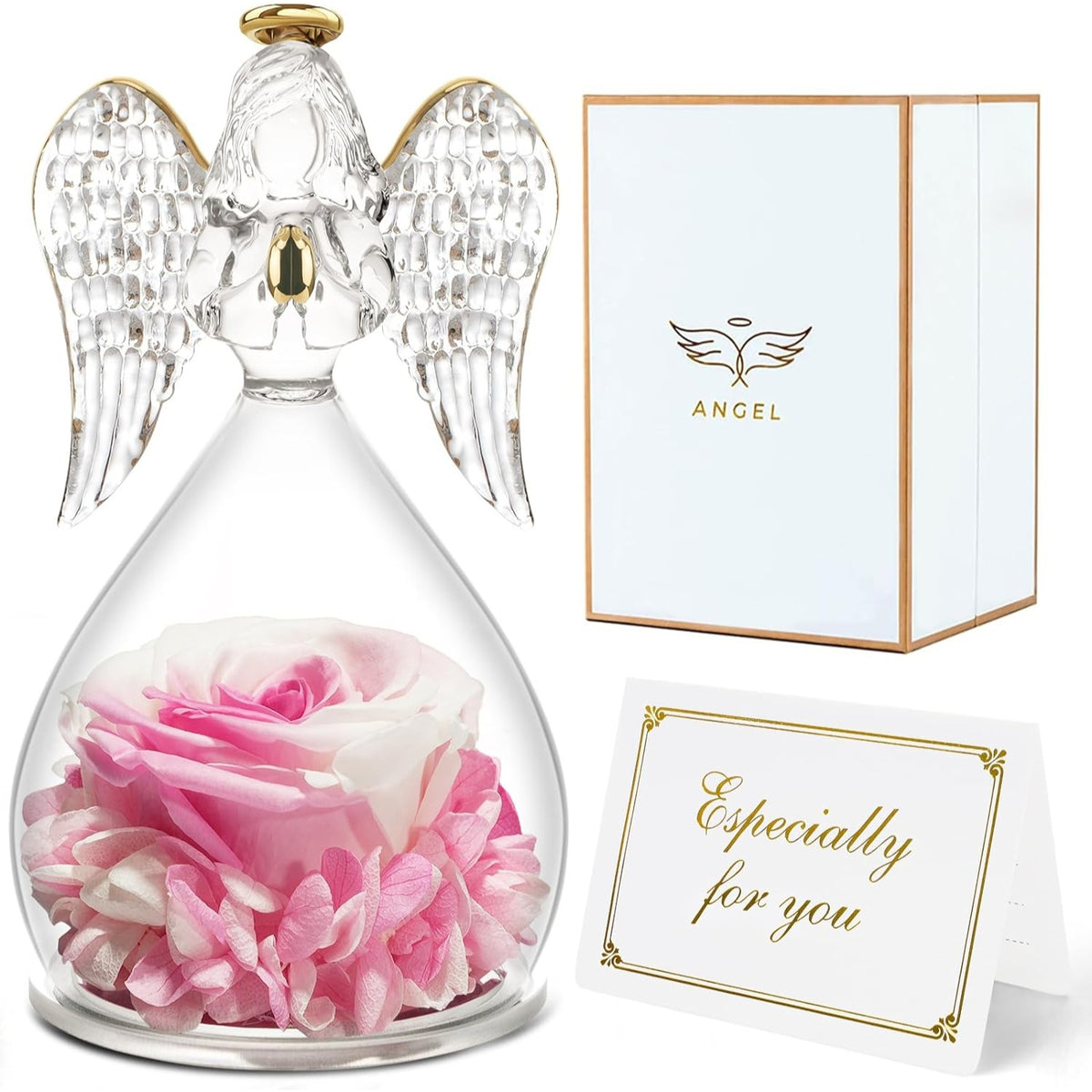 Geschenke für frauen Rose in Engel Figur weihnachtsgeschenke