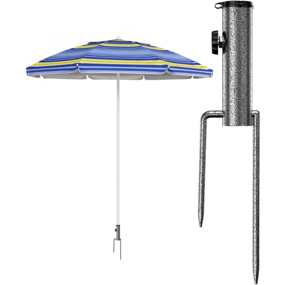 Sonnenschirmhalter mit Erdspieß Eisen 35cm für Gartenschirm