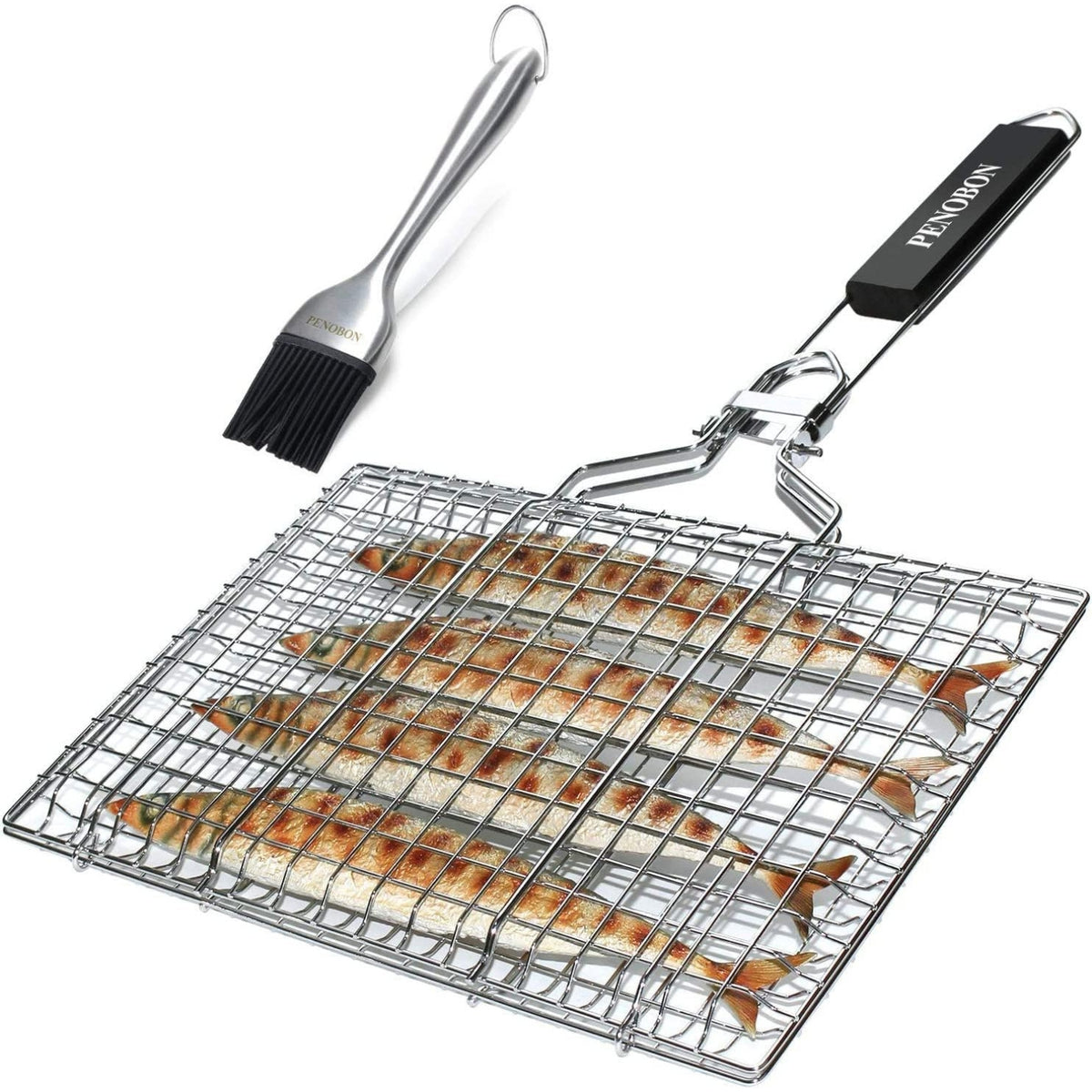 Fisch Grillkorb Edelstahl Faltbar Tragbar Grillzubehör