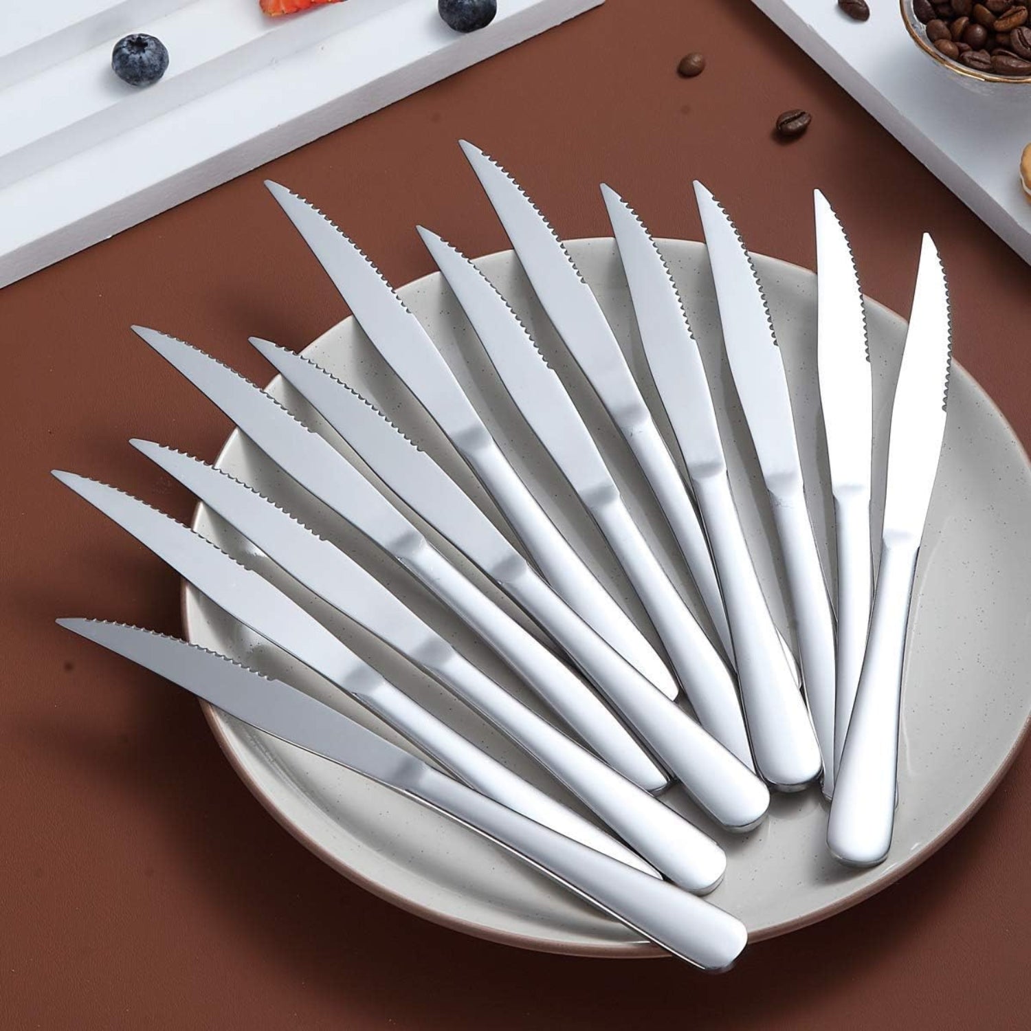 8tlg Edelstahl Steakmesser Set Besteck Spülmaschinenfest