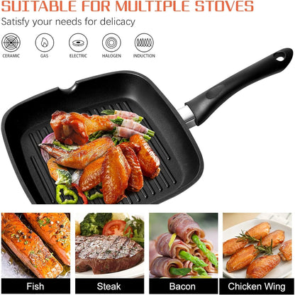 Premium Pfanne Grillpfanne 24cm Antihaft Induktionsgeeignet