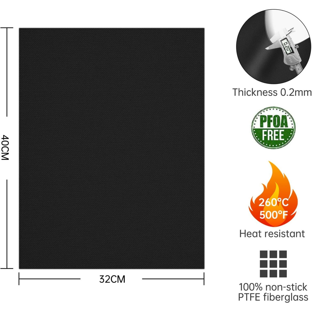 8er Set Grillmatte für Gasgrill  Antihaft Teflon 40x32cm