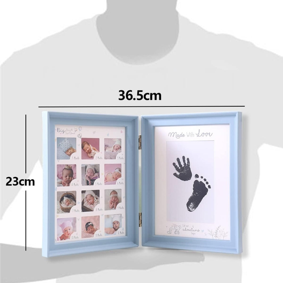 Handabdruck Fußabdruck Baby Fotoalbum Blau