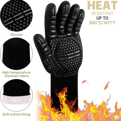 Grillhandschuhe Hitzebeständig bis 800 Grad Grill Zubehör
