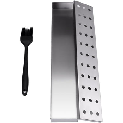 Edelstahl Räucherbox für Gasgrill Räucherofen Grill Zubehör