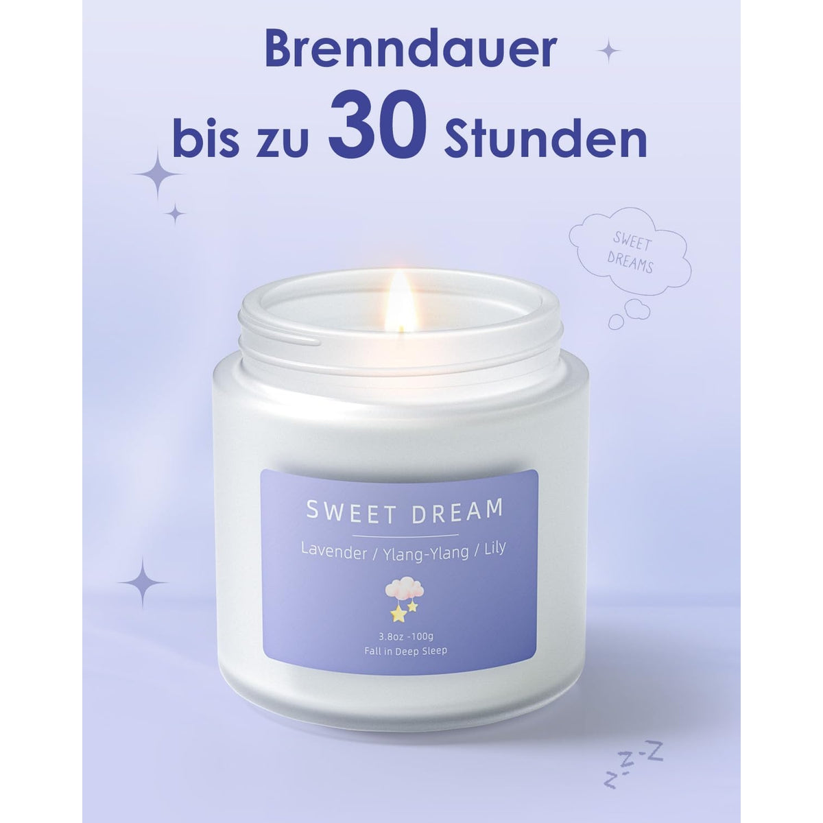 Schlafkerzen 3 Duftkerzen im Glas Geschenke für Frauen