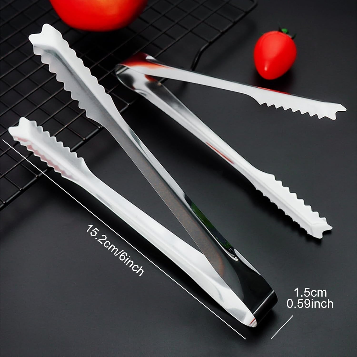 6 Stück Candy Bar Zubehör Küchenzange Edelstahl Zuckerzange