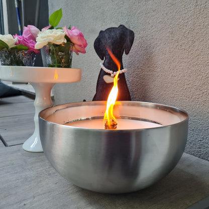 Schwabenfire Outdoorkerze mit Dauerdocht in Metallschale geschenke für Frauen