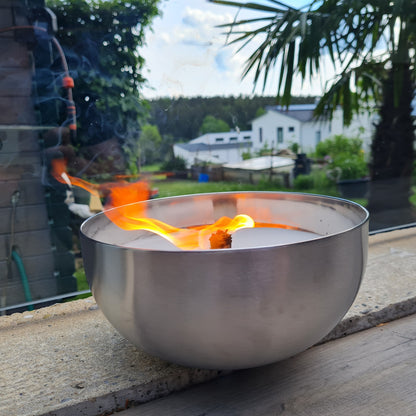 Schwabenfire Outdoorkerze mit Dauerdocht in Metallschale geschenke für Frauen