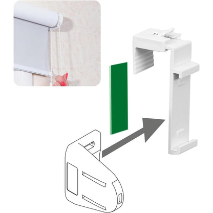 8 Stück Klemmhalter für Klemmfix Doppelrollo ohne Bohren