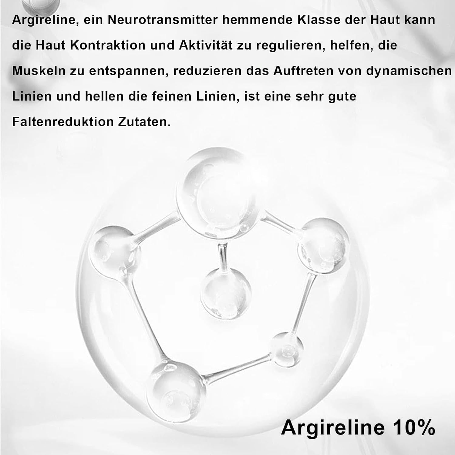 10% Argireline Serum mit Hyaluronsäure Anti-Falten Feuchtigkeit Weiche Haut 30ml