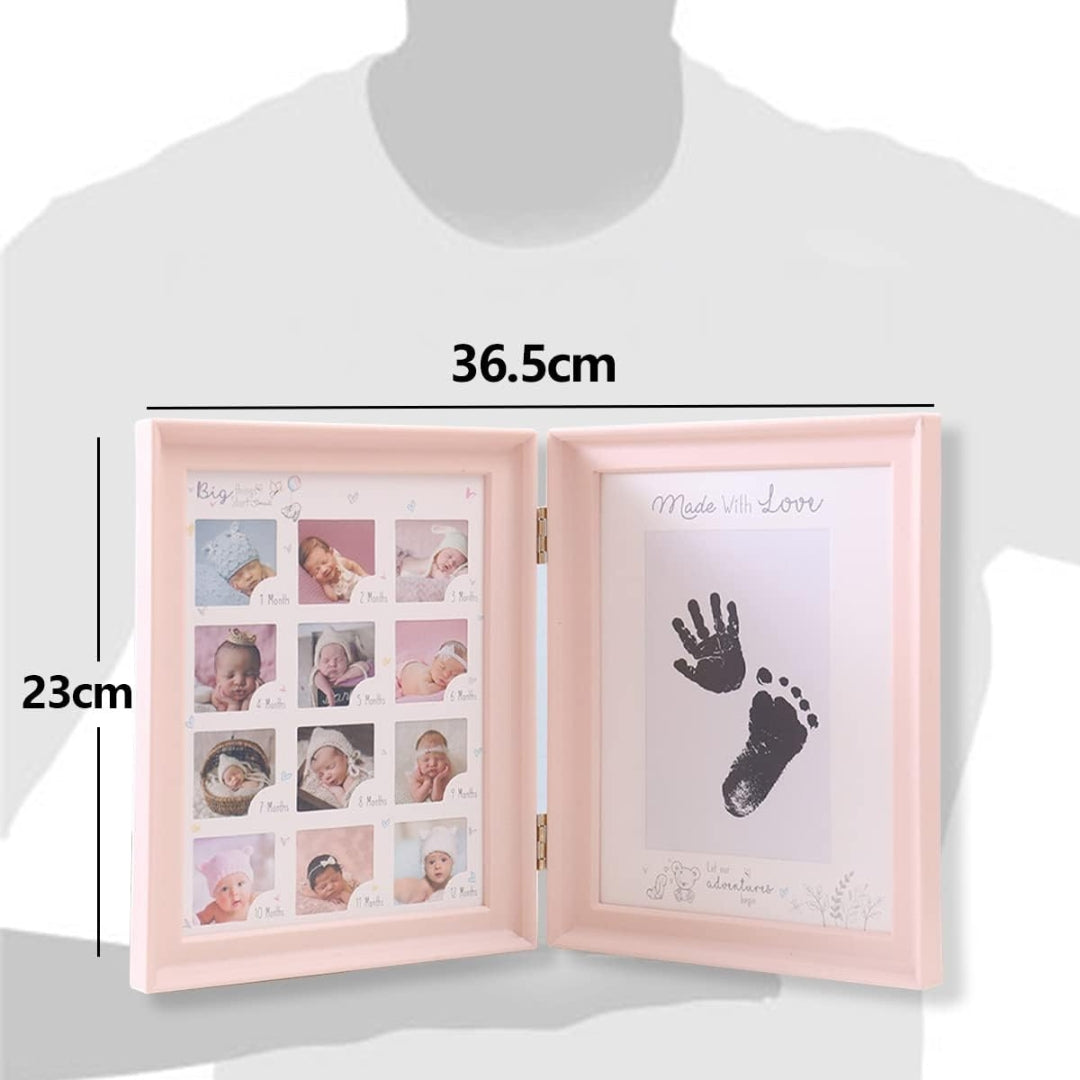Hand Fuß Abdruck Baby Fotoalbum Rosa Fotorahmen