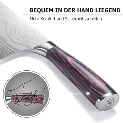 Hackmesser Kochmesser 17 cm Hackbeil Küchenmesser Holzgriff