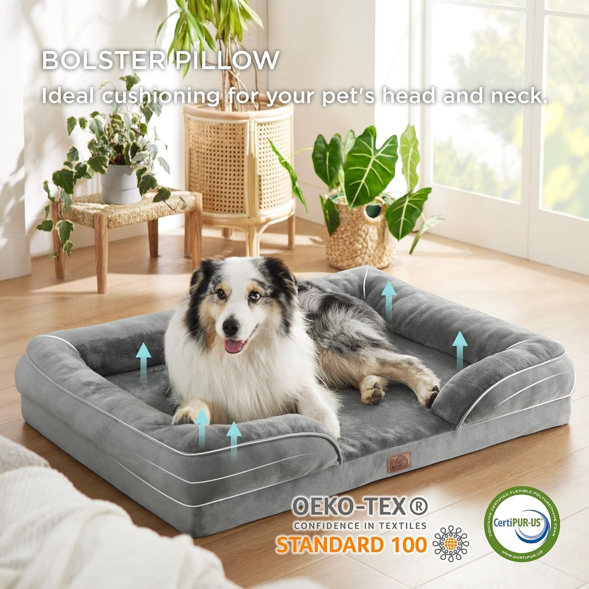Orthopädisches Hundebett Hundesofa 106x80 cm waschbar
