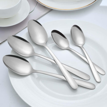 24 Stück Suppenlöffel Set Edelstahl Esslöffel Tafellöffel