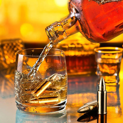 Geschenke für Männer Whiskeyset 6 Edelstahl Whisky Steine in Holzkiste