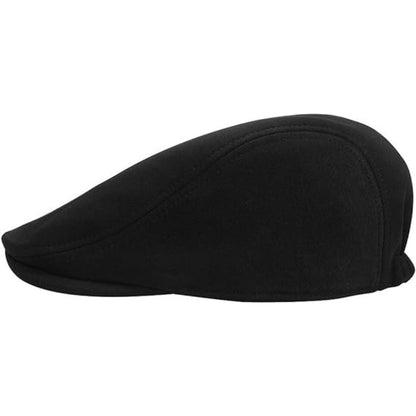 Schiebermütze Herren Hut Herren Schwarz Cap 100% Baumwolle