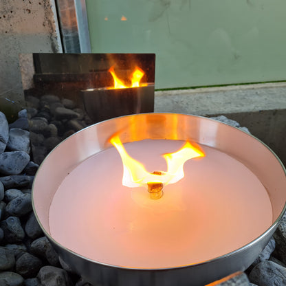 Schwabenfire Edelstahl Outdoorkerze – Große Gartenkerze mit Unendlichem Docht, Geschenk für Frauen, Ø 28,5 cm grosse outdoorkerzen