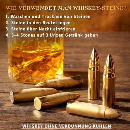 Hochwertiges Whisky Set mit Whiskeygläser und Whiskeysteine Geschenke für Männer