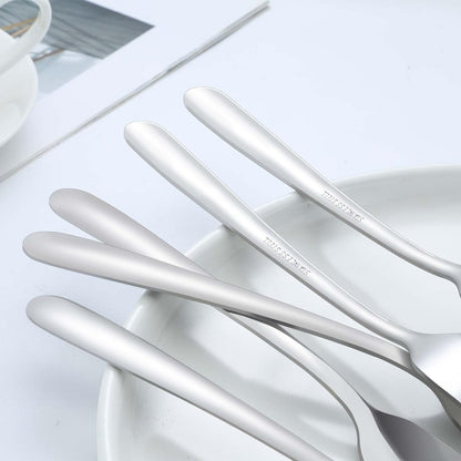 24 Stück Suppenlöffel Set (20,4cm) Löffel Set Edelstahl Esslöffel Spiegelpoliert Tafellöffel Spülmaschinenfest Silber Löffel für Haus Küche