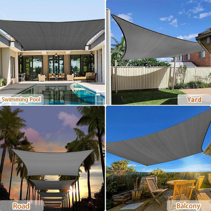 Sonnenschutz Sonnensegel 3x4m Rechteckig Wasserdicht mit Sonnensegel Befestigung Set für Garten Terrasse Camping Außenbereiche