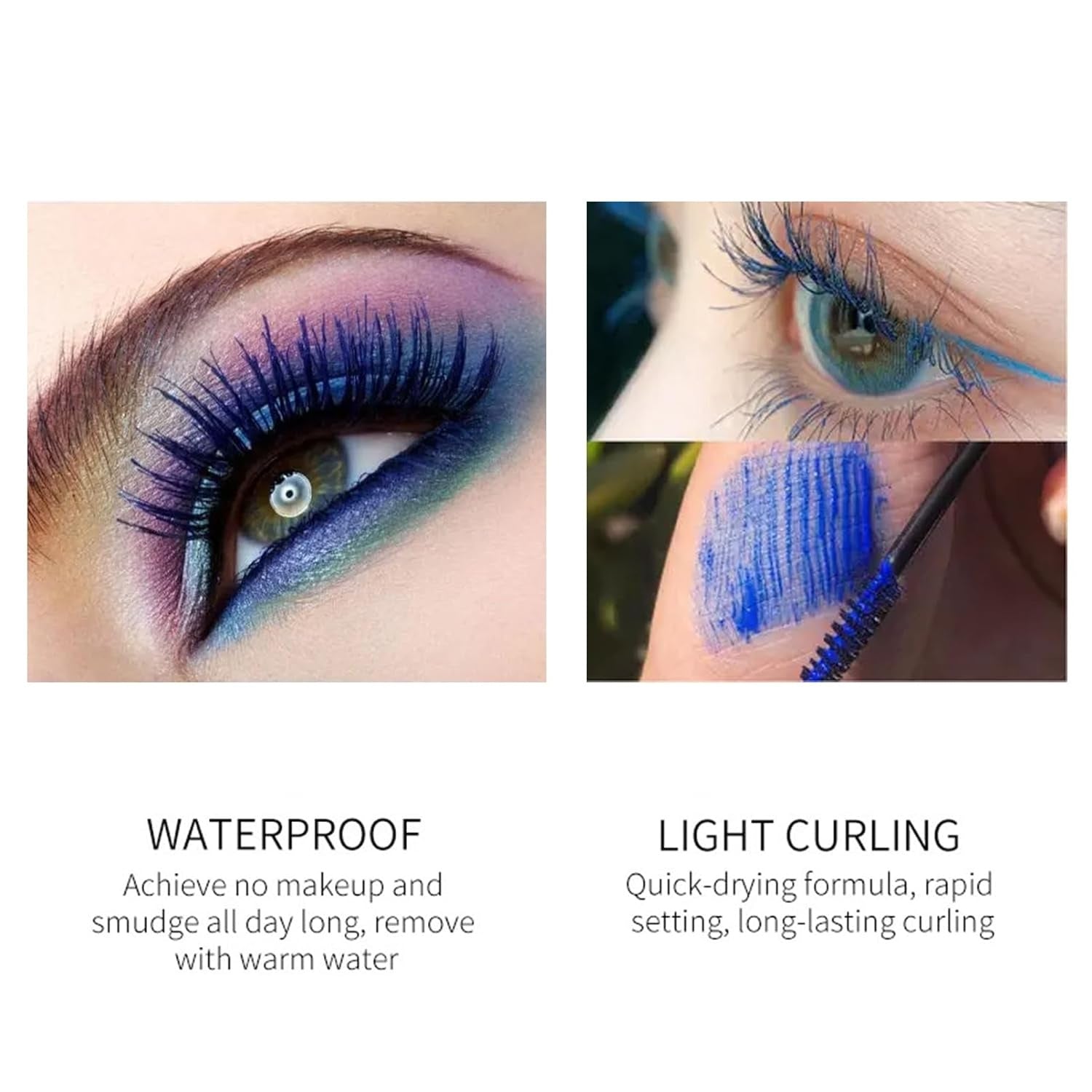 5D Blaue Wimperntusche Wasserfest Volumizing Curling Lange Wimpern Makeup 30ml