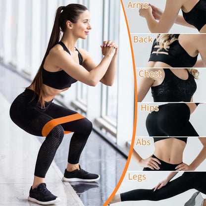 Günstiges Widerstandsbänder Set 5er Set Naturlatex Fitnessband für Männer Frauen Home Gym Workout Yoga Krafttraining Physiotherapie Tragetasche