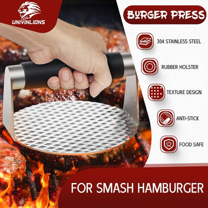 SchwabenBurger Smash Burger Set XL Plancha Spachtel Burgerpresse Grillzubehör Grill geschenke für männer