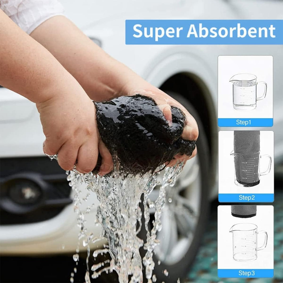 Auto Mikrofasertücher 1200GSM Korallenvlies Poliertuch 3er Set Super Saugfähig Trockentuch Keine Wasserflecken Grau 40x40cm Ideal für Autopflege