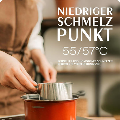 Premium Bio Sojawachs für Kerzen Natürlich Kerzenwachs für die Kerzenherstellung ohne Zusatzstoffe Harmlos und Rein 1,8kg kerzenwachs zum gießen