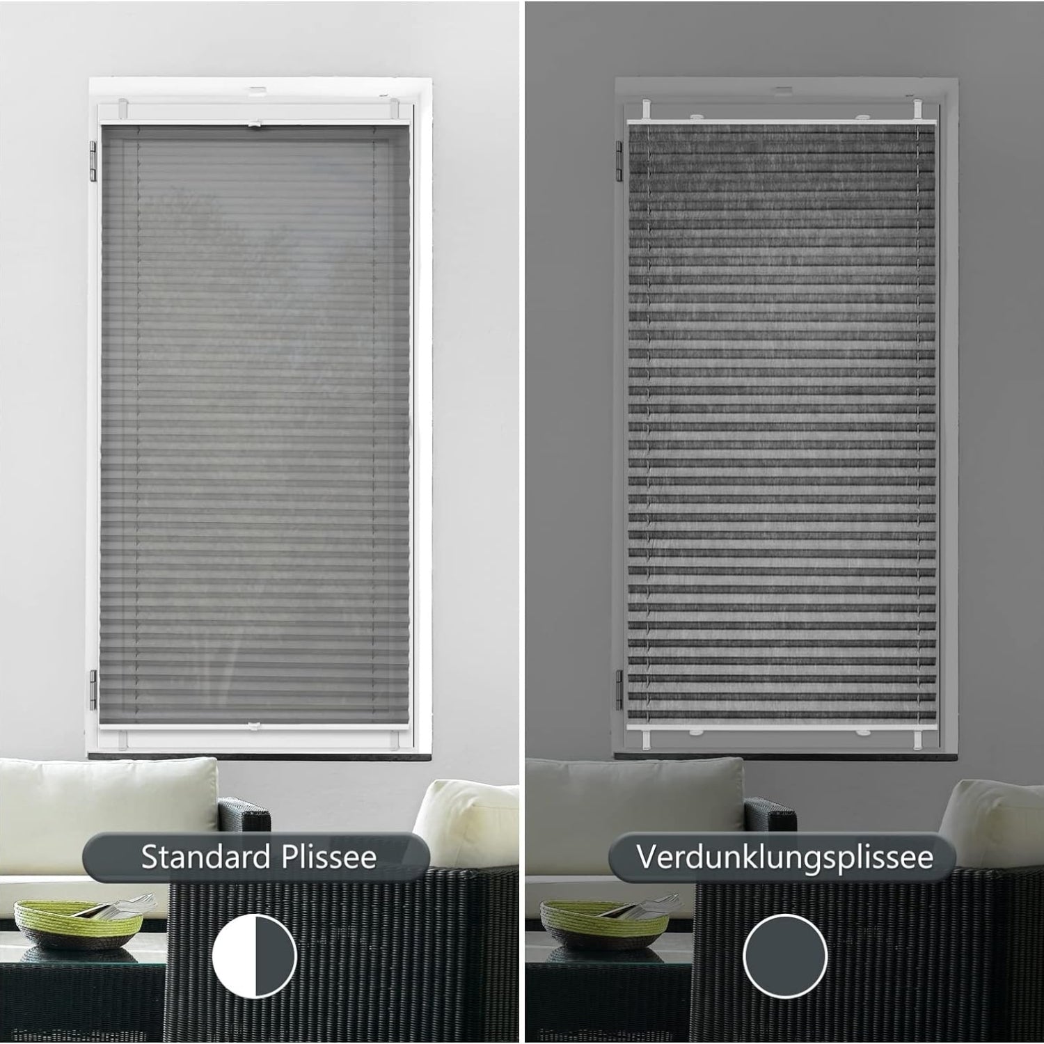 plissee klemmfix ohne bohren jalousien fenster Plissee verdunkelung 100x140cm