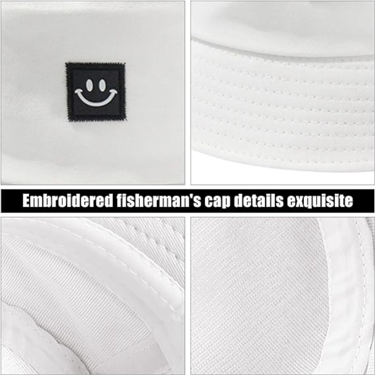 Sonnenhut Damen Herren 2 Stück Fischerhut Baumwolle Bucket Hat Unisex