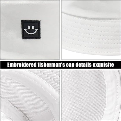 Sonnenhut Damen Herren 2 Stück Fischerhut Baumwolle Bucket Hat Unisex