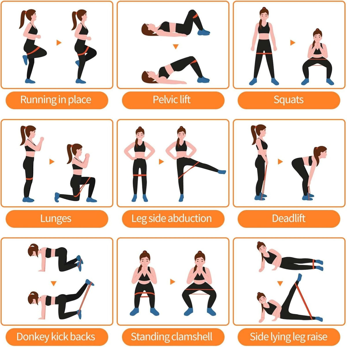 Günstiges Widerstandsbänder Set 5er Set Fitnessband Resistance für Männer Frauen