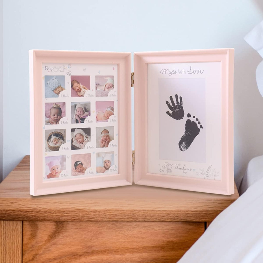 Fotoalbum Baby Hand Fuß Abdruck Rosa Fotorahmen Jubiläum Auffüllbarstempelkissen
