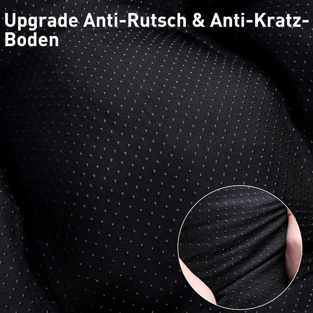 Hundebett Grosse Hunde Waschbar Hundematratze flauschig 90x60cm Dunkelgrau