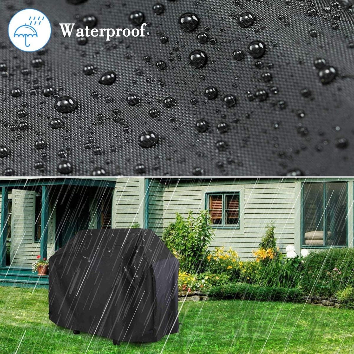 Abdeckplane Wasserdicht Grillabdeckung Wetterfest 420D Oxford UV 117x66x117cm