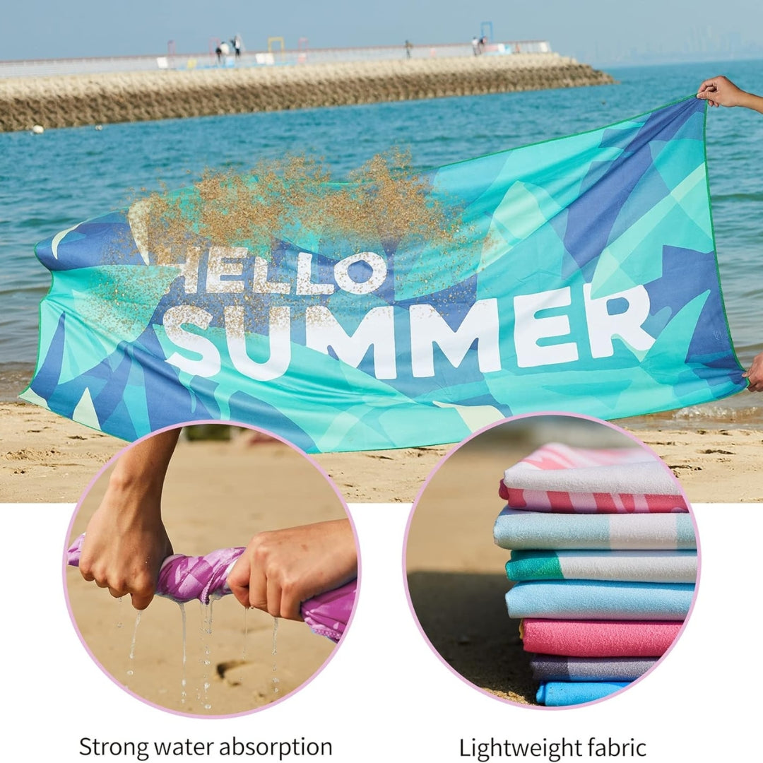 Strandtuch Mikrofaser 180x90 Summer-Blatt Sandabweisend