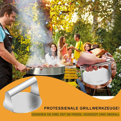 Smash Burgerpresse 14cm Edelstahl Burger Smasher für Grill