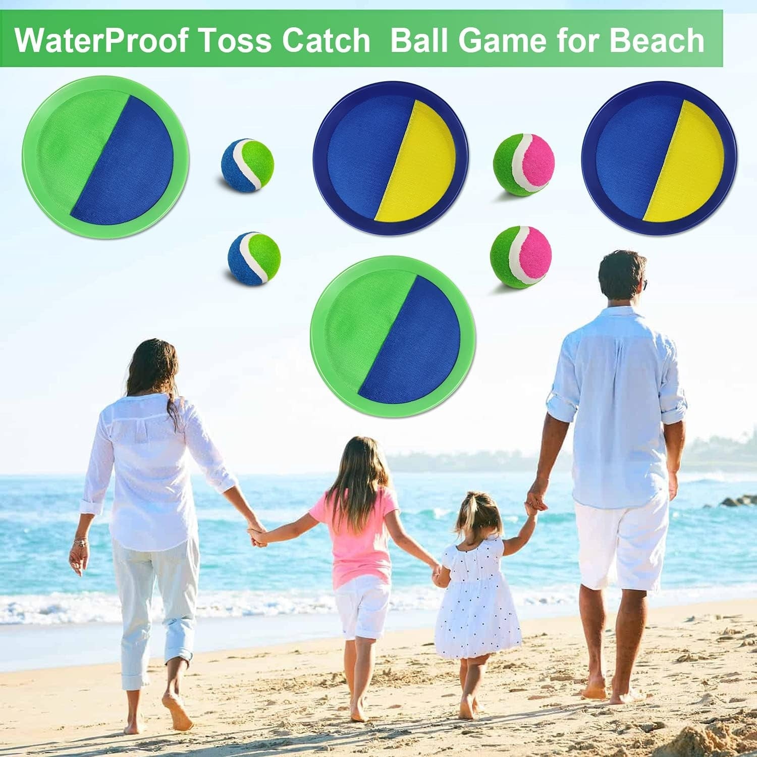 Klettballspiel Strandspielzeug Strandspiele Wurfspiel Kinder