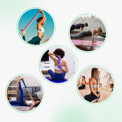 Yoga Gurt Baumwolle Yogagurt 180/250cm Schiebeschnalle Grau