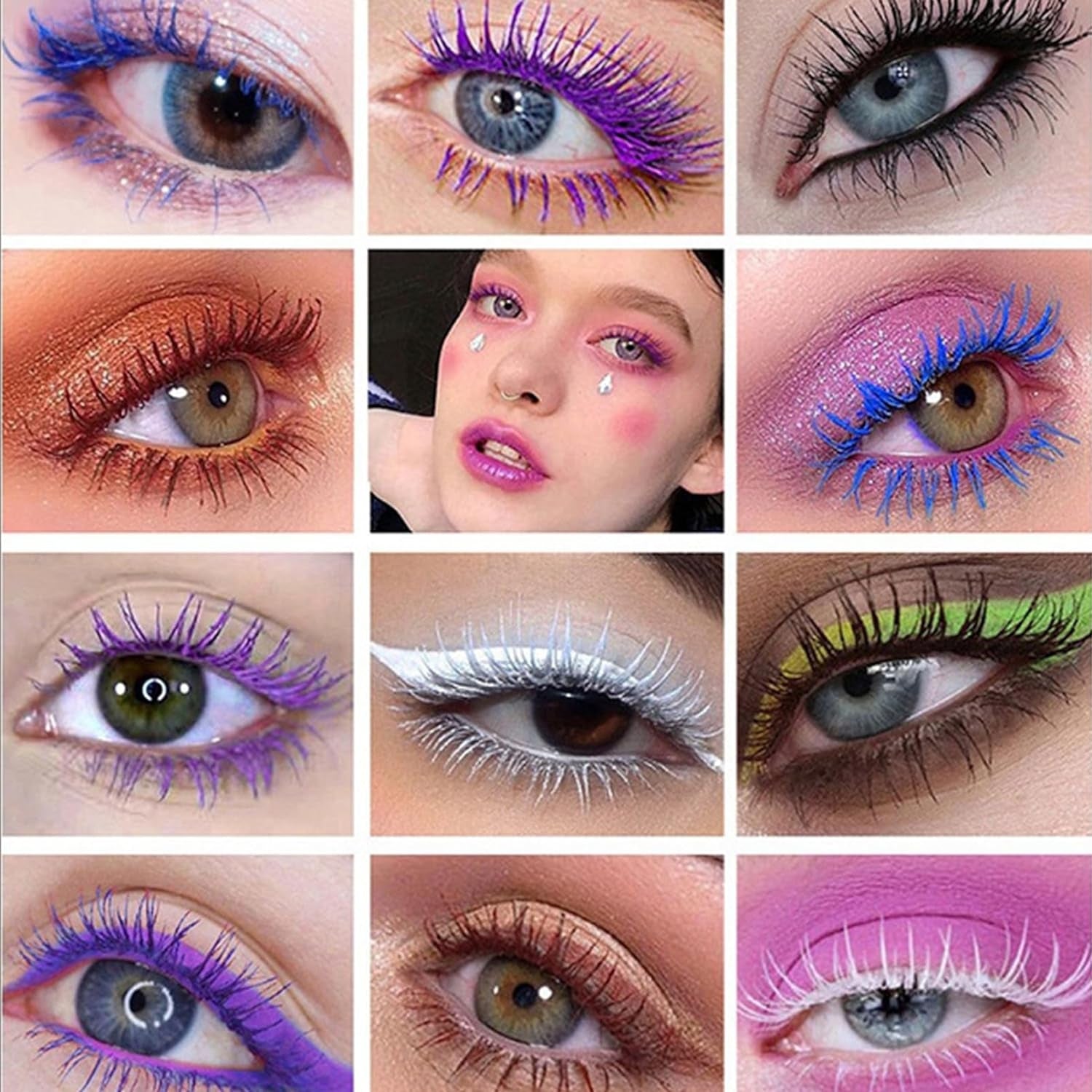 Wimperntusche Wasserfest Wimpern Färben Blau Volumen Wischfest für Halloween