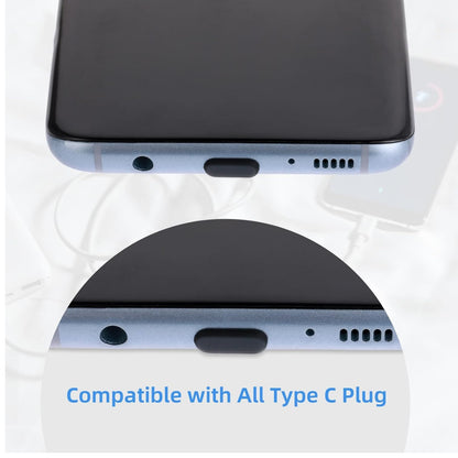 USB C Staubschutz Schwarz Set 25 Stück für Typ-C Handy und Tablet Port Schutz
