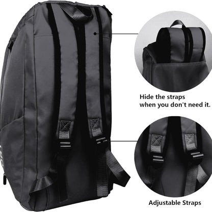 Gym Bag 40L Wasserdicht Rucksack Schuhfach Multifunktional Schwarz